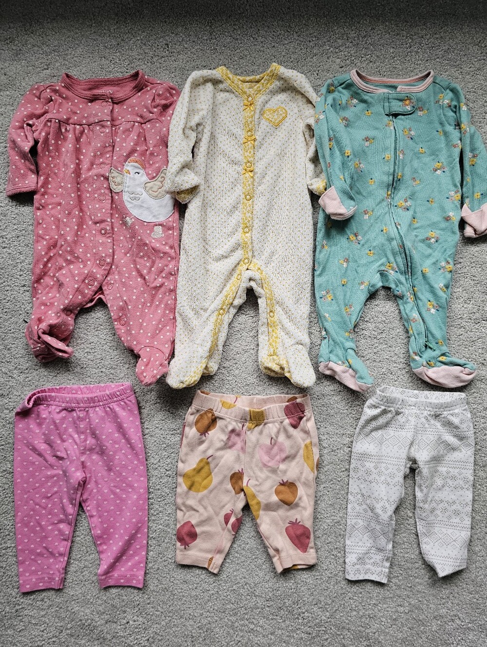 34pc baby girl clothing 0-3 month onesie footie sweater pants vest zara - Picture 6 of 7